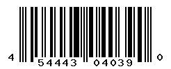 UPC barcode number 4544438040390