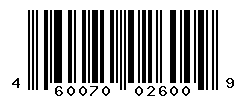 UPC barcode number 4600702026009
