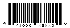 UPC barcode number 4710006268200