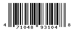 UPC barcode number 4710483931048