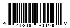 UPC barcode number 4710483931598