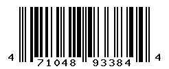 UPC barcode number 4710483933844