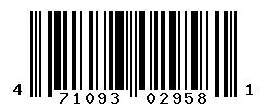 UPC barcode number 4710937029581