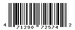 UPC barcode number 4712900725742