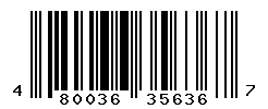 UPC barcode number 4800361356367