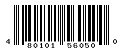 UPC barcode number 4801010560500