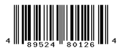 UPC barcode number 4895243801264