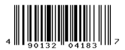 UPC barcode number 4901326041837