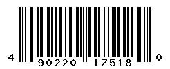 UPC barcode number 4902201175180