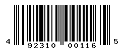 UPC barcode number 492310001165