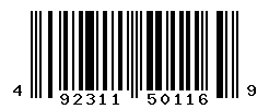 UPC barcode number 492311501169