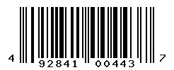 UPC barcode number 492841004437