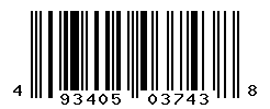 UPC barcode number 4934054037438