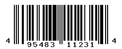 UPC barcode number 4954835112314