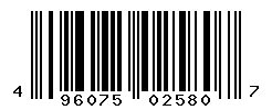 UPC barcode number 4960759025807