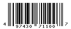 UPC barcode number 4974305711007