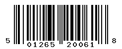UPC barcode number 5012654200618