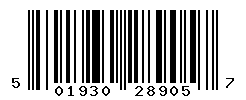 UPC barcode number 5019301289057