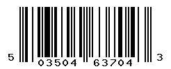 UPC barcode number 5035048637043