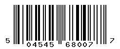 UPC barcode number 5045453680077 lookup