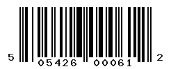 UPC barcode number 5054267000612