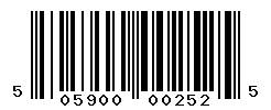 UPC barcode number 5059001002525