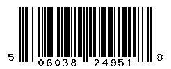 UPC barcode number 5060389249518