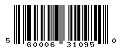 UPC barcode number 5600065310950