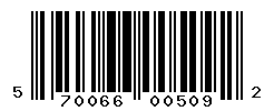 UPC barcode number 5700666005092