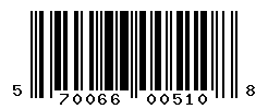 UPC barcode number 5700666005108