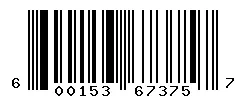 UPC barcode 600153673757