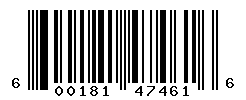 UPC barcode number 600181474616