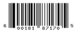 UPC barcode number 600181871705