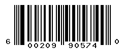 UPC barcode number 600209905740