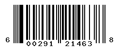 UPC barcode number 600291214638