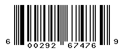 UPC barcode number 600292674769