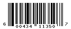 UPC barcode 600434113507