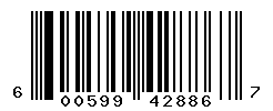 UPC barcode number 600599428867