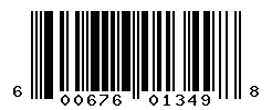 UPC barcode number 600676013498