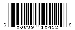 UPC barcode number 600889104129