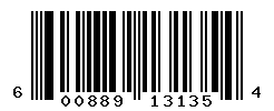 UPC barcode number 600889131354