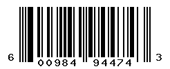 UPC barcode number 600984944743