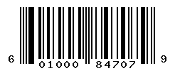 UPC barcode number 601000847079