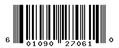 UPC barcode number 601090270610