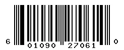 UPC barcode 601090270610