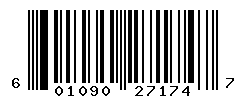 UPC barcode number 601090271747