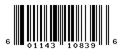 UPC barcode 601143108396