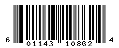 UPC barcode 601143108624