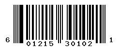 UPC barcode number 601215301021