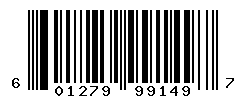 UPC barcode number 601279991497